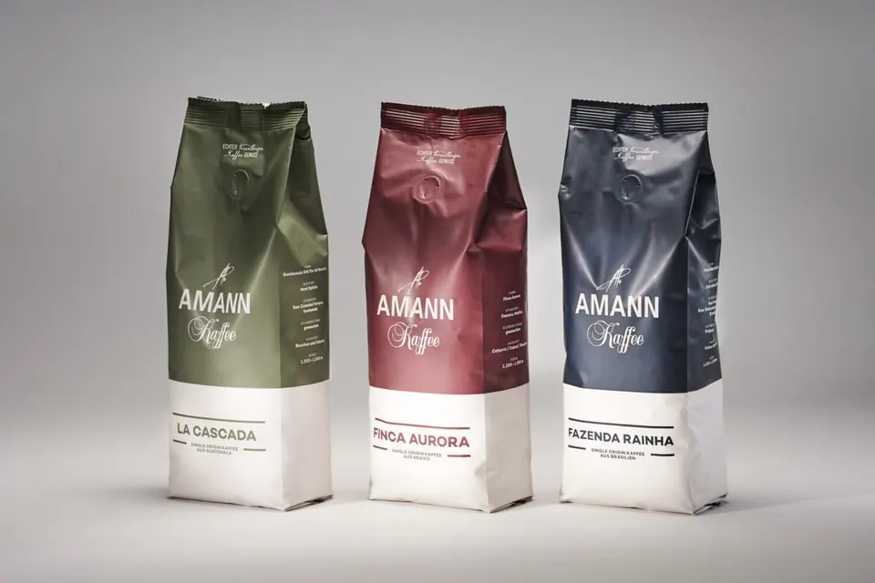 Drei Kaffeesorten von Amann Kaffee