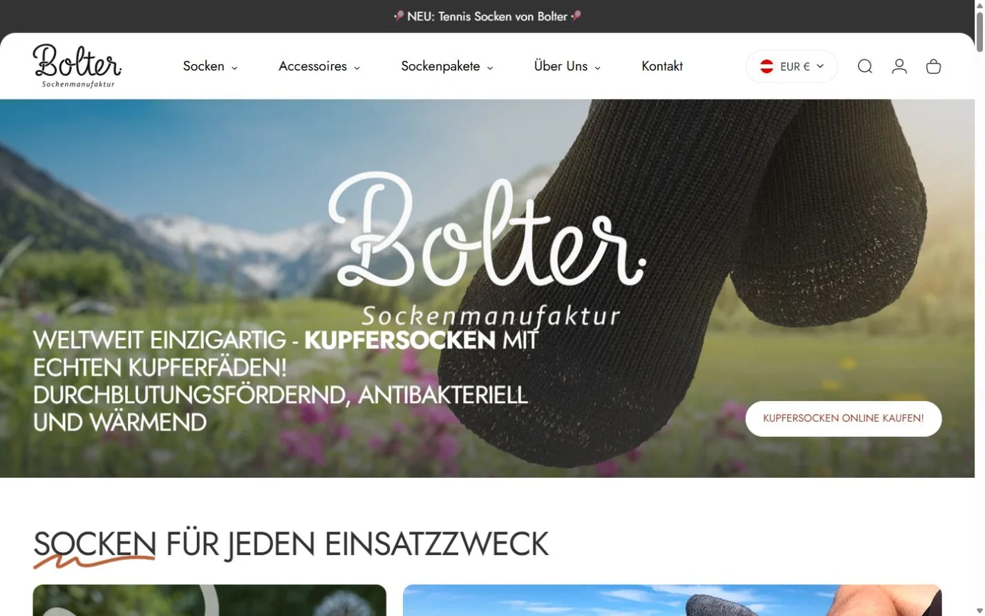 Projektansicht 1 aus der Zusammenarbeit mit Bolter Socken