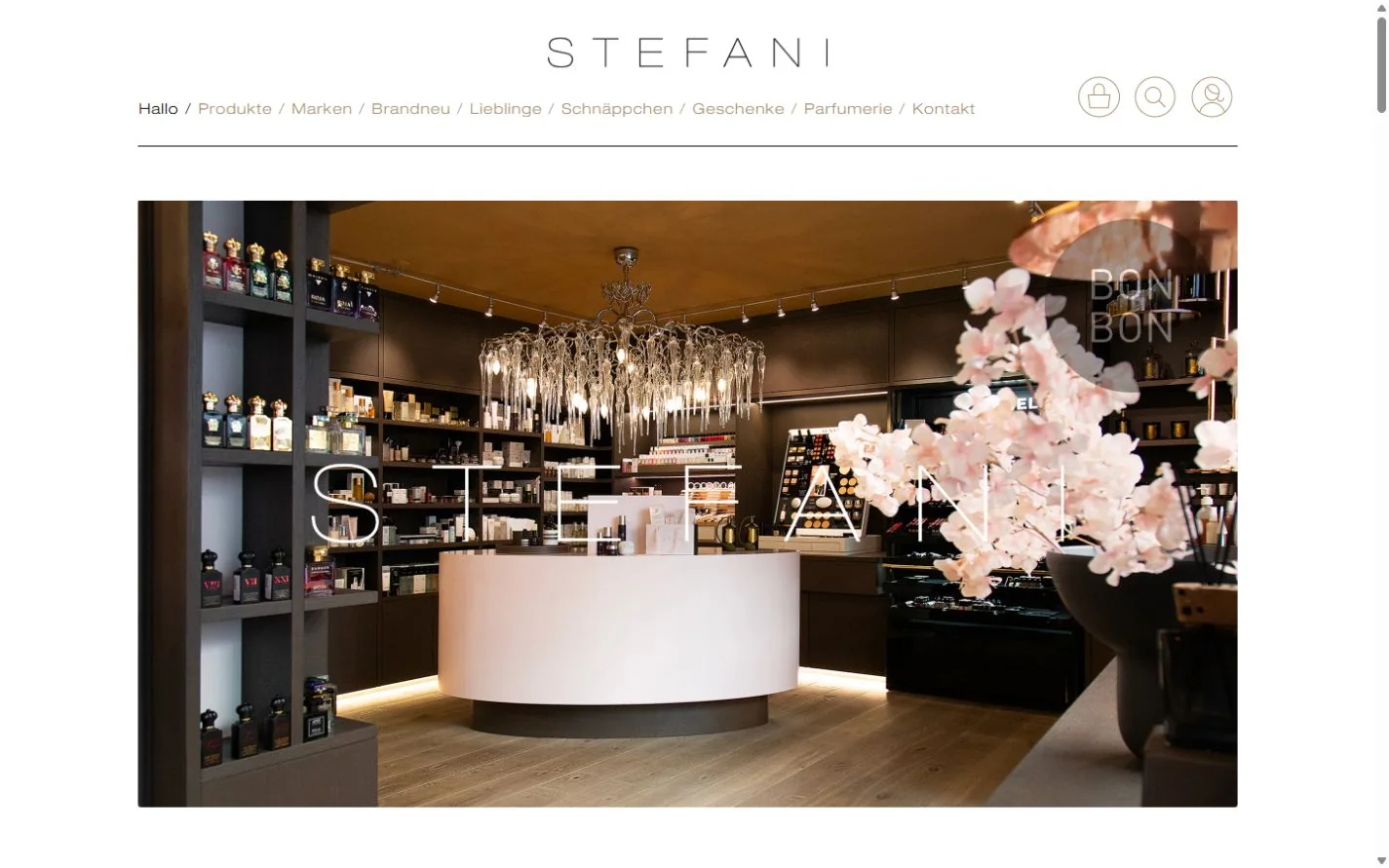 Projektansicht 1 aus der Zusammenarbeit mit Parfumerie Stefani